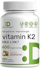 Vitamin K2 600mcg, 180 Softgels