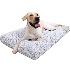 KSIIA Washable Dog Bed Deluxe Plush Gray