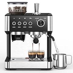 Espresso Machine with Grinder and Milk Frother