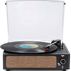 WOCKODER Vintage Turntable with Bluetooth and Speakers