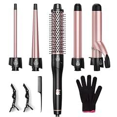 ANIEKIN Curling Iron Set with Ceramic Wands