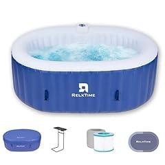 RELXTIME Oval Inflatable Hot Tub for 2