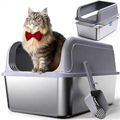 Powools Stainless Steel Cat Litter Box