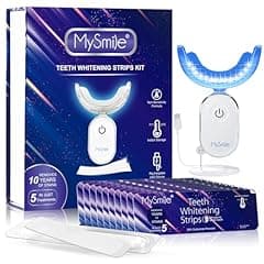 MySmile Teeth Whitening Strips Kit with LED Light