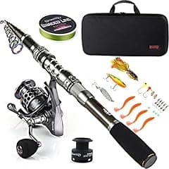 Sougayilang Telescopic Fishing Rod Combo 1.8M/5.91FT