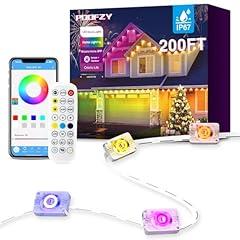 POOFZY Permanent Outdoor Lights 200ft RGB+IC