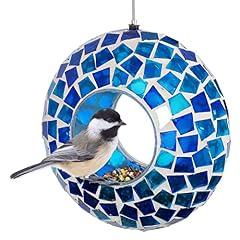Sunnydaze Blue Mosaic Bird Feeder