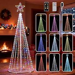 12Ft RGB Outdoor Christmas Tree with Star Top