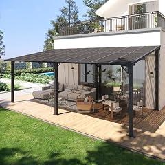 Breezestival Lean-to Gazebo with Polycarbonate Roof