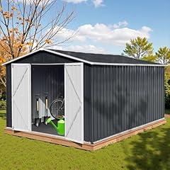LINKHOO 10' x 12' Metal Storage Shed