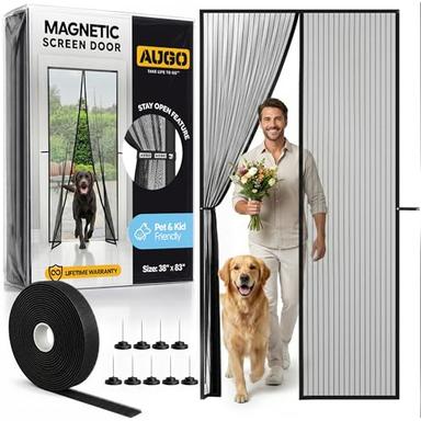 Magnetic screen doors