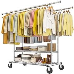 Raybee Heavy Duty Double Rod Clothing Rack