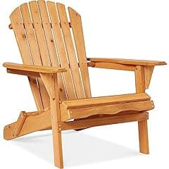 Best Choice Products Folding Adirondack Chair - Brown