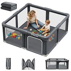 Foldable Baby Playpen, 50"x50" Portable Play Yard