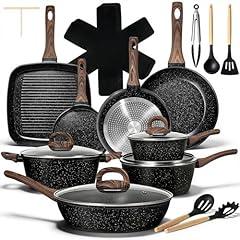 EWFEN 25-Piece Nonstick Ceramic Cookware Set