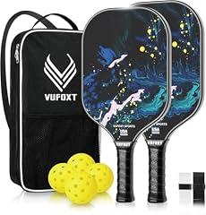 VUFOXT Pickleball Paddle Set, Blue Waves