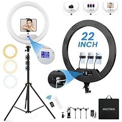 MACTREM 22'' LED Ring Light with Tripod