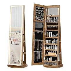 Zamildon's 360° Swivel LED Mirror Jewelry Armoire