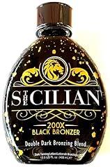 The Sicilian 200X Dark Black Bronzer Tanning Lotion