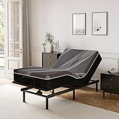 Dyonery Twin XL Adjustable Bed Base Frame and Mattress