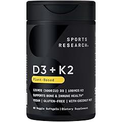 Sports Research Vitamin D3 K2 with Coconut Oil