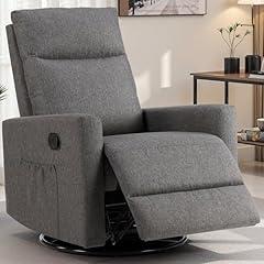Swivel Recliner Chair with XL Footrest