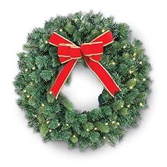 Flexible Flyer Pre-Lit Evergreen Wreath 24"
