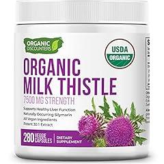 Organic Discounters Milk Thistle, 7500 mg, 280 Count