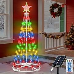 IDEAALS 4FT Solar Christmas Cone Tree Lights