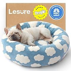 Lesure Donut Small Pet Bed with Jacquard Plush