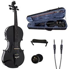 Cecilio 4/4 Acoustic Electric Violin Metallic Black