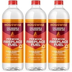 Houswise Bio Ethanol Fireplace Fuel 3 x 1 Liter