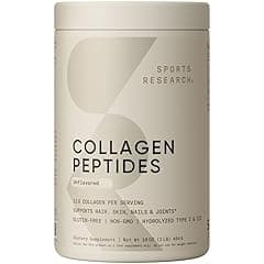 Sports Research Collagen Peptides Protein Supplement