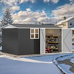 DWVO Outdoor Waterproof Metal Storage Shed