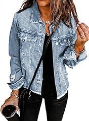 EVALESS Ripped Boyfriend Denim Jacket Medium