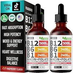 NUSAVA Vitamin B12 Liquid Drops 5000 mcg