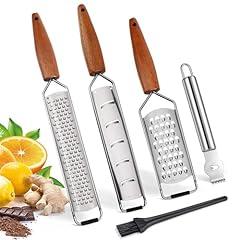 Allwin Houseware Cheese Grater Set with Acacia Handle