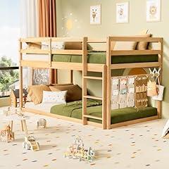 TOLEAD Twin Over Twin Low Bunk Bed