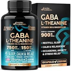 NUTRAHARMONY GABA L-Theanine 900 mg Mood Support