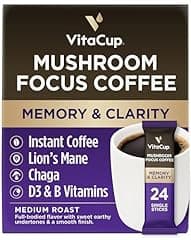 VitaCup Focus Mushroom Coffee Instant Packets