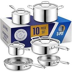 Legend Cookware 10-Piece Stainless Steel Cookware Set