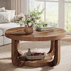 Tribesigns Round Coffee Table with Storage