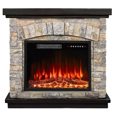 electric fireplace with mantel