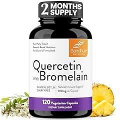Sandhu's Quercetin with Bromelain 1000mg Bioflavonoids Supplement