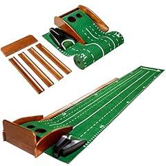Golf Putting Practice Mat with Ball Return