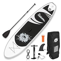 SereneLife Inflatable Paddle Board with Accessories