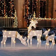 Dazzle Bright Lighted Reindeer Family Set