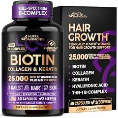 NUTRAHARMONY Hair Growth Support Supplement 25000 mcg