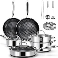 USELUCK Nonstick Stainless Steel Cookware Set