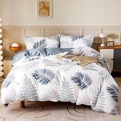 OAITE Cotton Leaf Pattern Duvet Cover Set